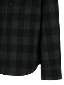 Ami Paris Men's Wool Checked Overshirt Green, view 3