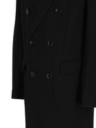 Ami Paris Men's Wool Double-Breasted Coat Black, view 3