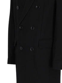 Ami Paris Men's Wool Double-Breasted Coat Black, view 3