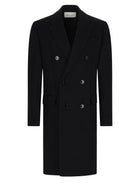Ami Paris Men's Wool Double-Breasted Coat Black