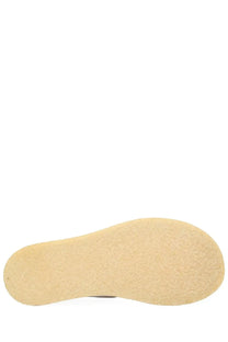 Beige rubber sole with textured pattern on the back side of ami paris unisex mocassino in suede grey