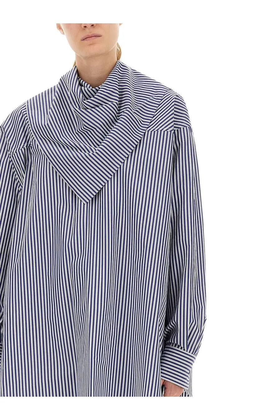 Ami Paris Unisex Striped Bandana Blouse Blue, view 3