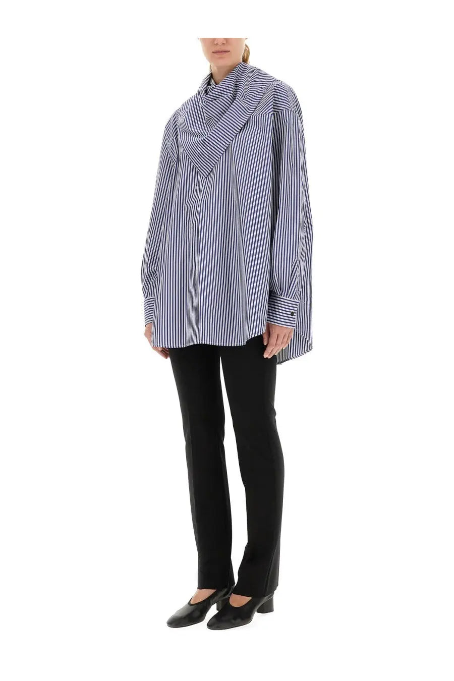 Ami Paris Unisex Striped Bandana Blouse Blue, view 2