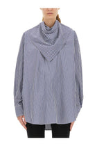 Ami Paris Unisex Striped Bandana Blouse Blue