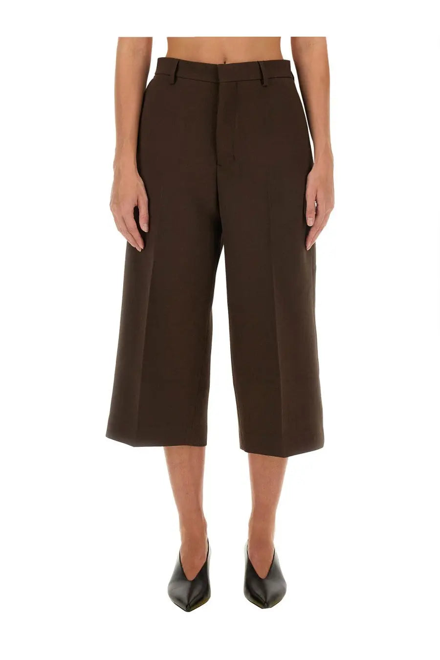 Ami Paris Women's Military Bermuda Brown