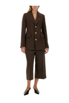 Ami Paris Women's Military Bermuda Brown, view 2