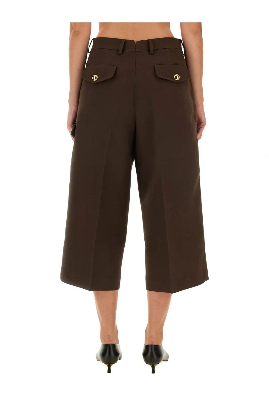 Ami Paris Women's Military Bermuda Brown, view 3