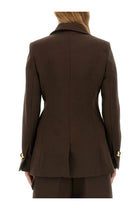 Ami Paris Women's Single Breasted Jacket Brown, view 3