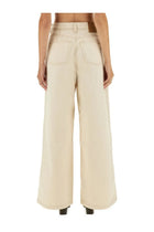 Ami Paris Women's Super Wide Fit Jeans Beige, view 3