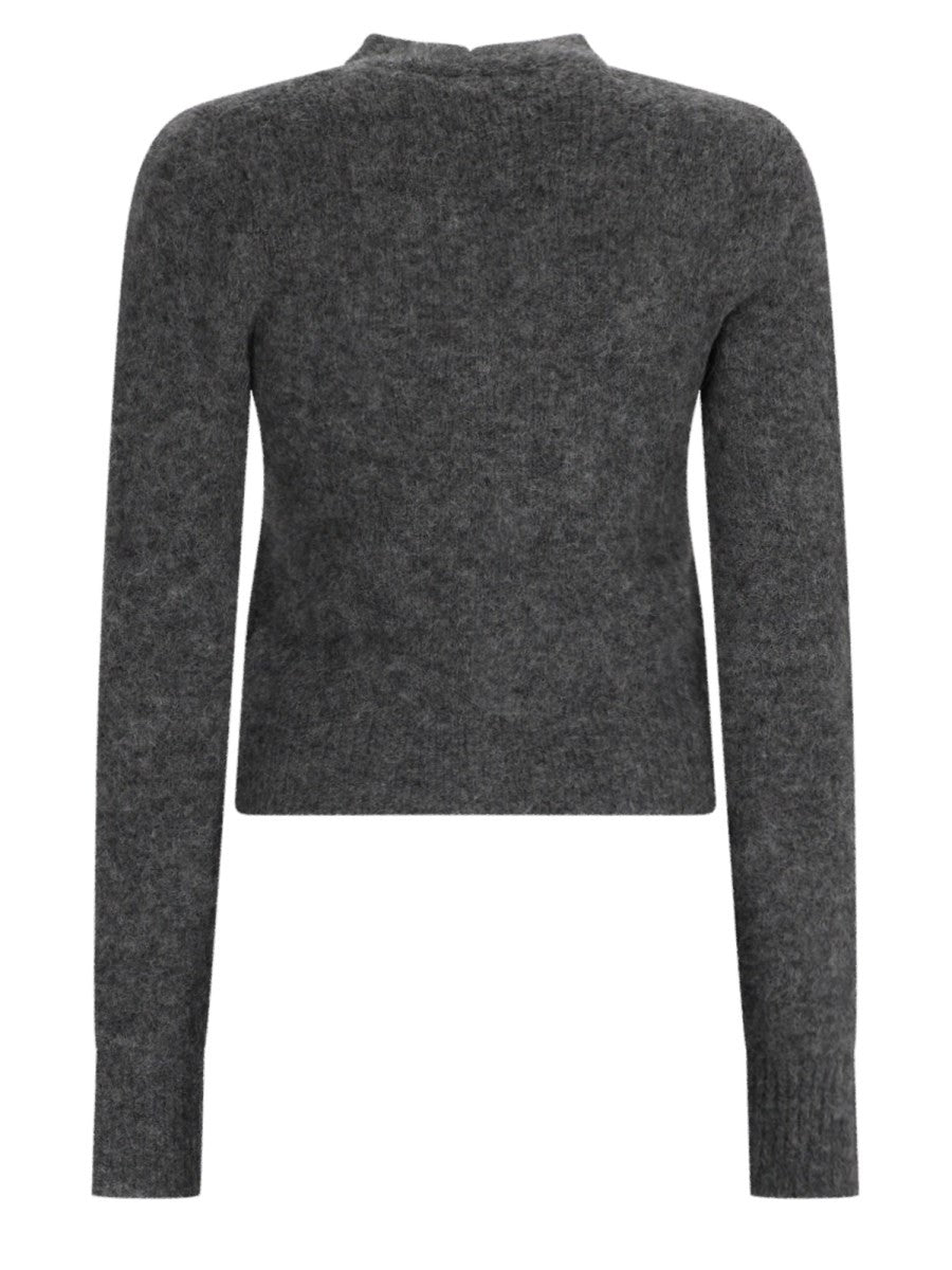 Ami Paris Women's Wool Alpaca Cardigan Grey, view 2