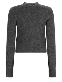 Ami Paris Women's Wool Alpaca Cardigan Grey, view 2