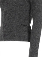 Ami Paris Women's Wool Alpaca Cardigan Grey, view 3
