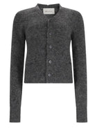 Ami Paris Women's Wool Alpaca Cardigan Grey