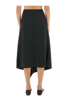 Ami Paris Women's Wool Wrapped Skirt Grey, view 3
