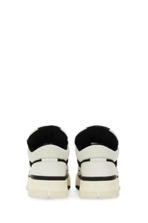 Amiri men’s sneaker ma white chunky sneaker with white and black mesh upper rubber sole and padded collar