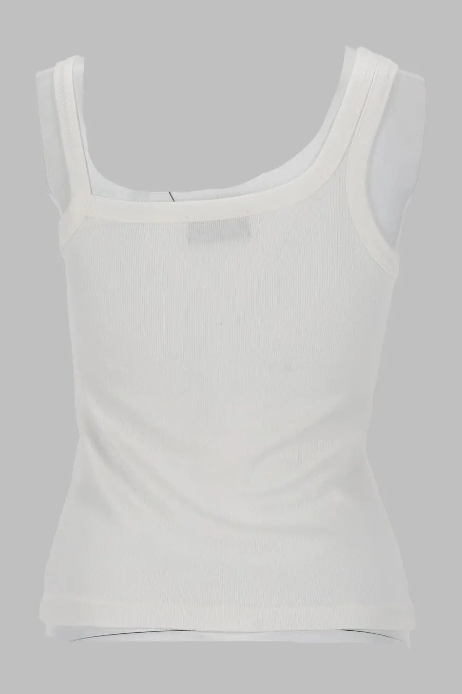 Amish Supplies Women's Top Asymmetric Con Micro White