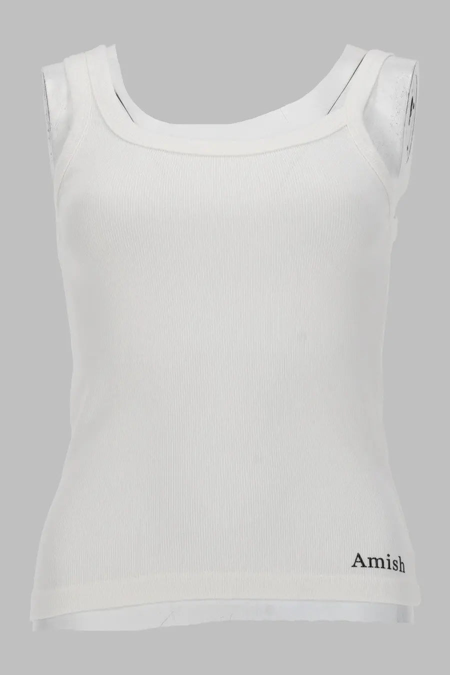 Amish Supplies Women's Top Asymmetric Con Micro White
