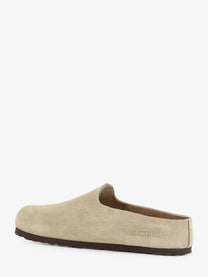 Birkenstock Women's Amsterdam Wrapped Sabot Suede Sandals Beige