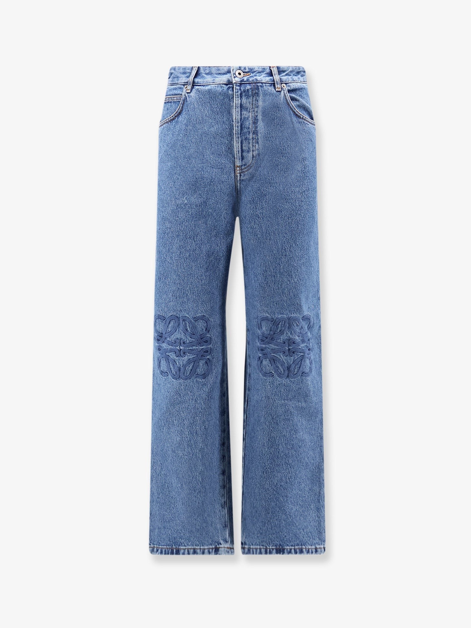 Loewe Men's Anagram Baggy Jeans Blue