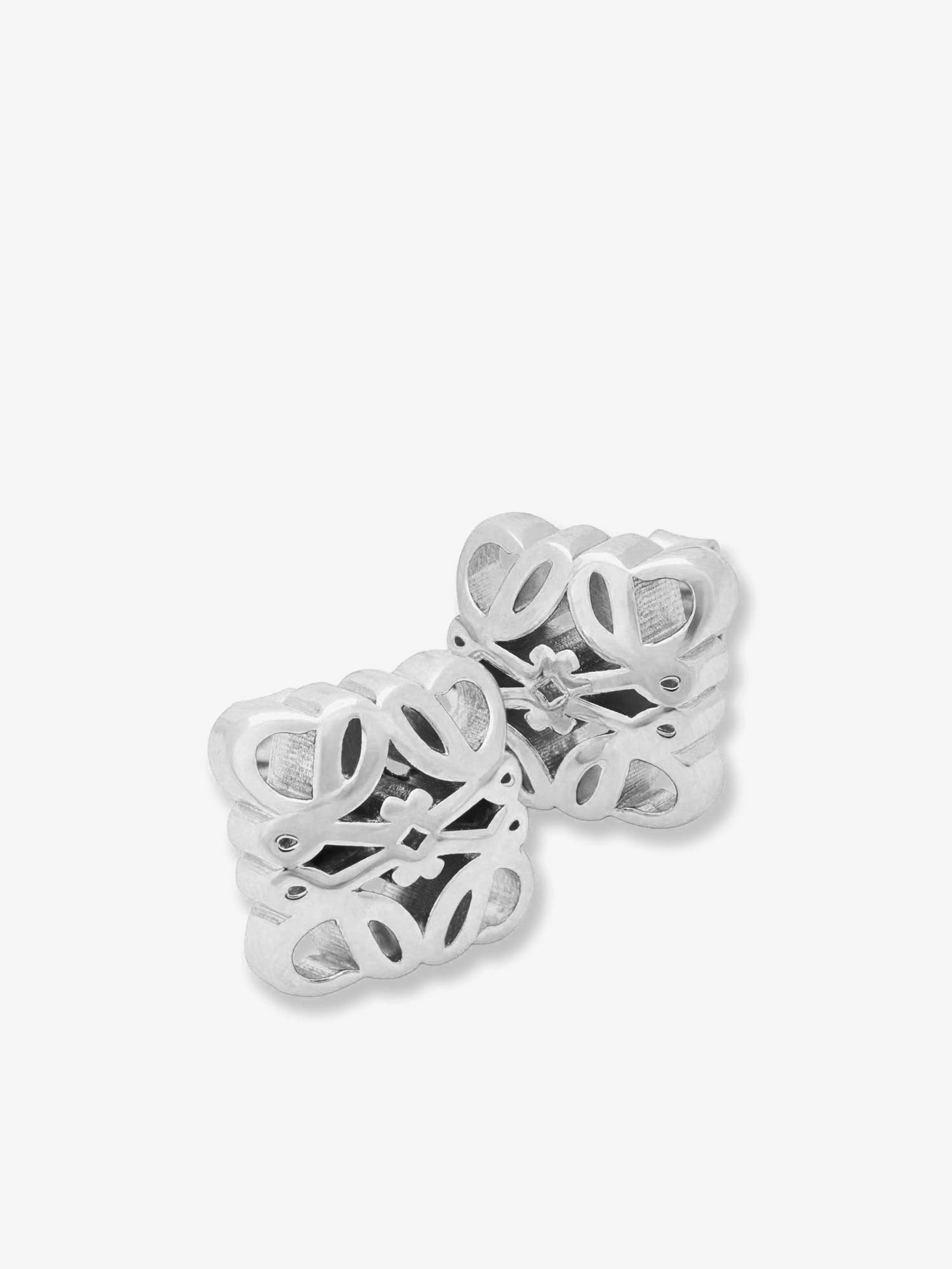 Loewe Women's Anagram Bombé Sterling Silver Earrings Silver