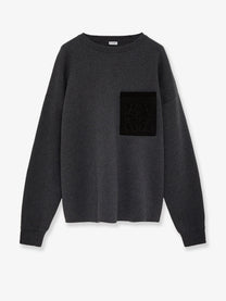 Loewe Men's Anagram Cotton Blend Sweatshirt Grey
