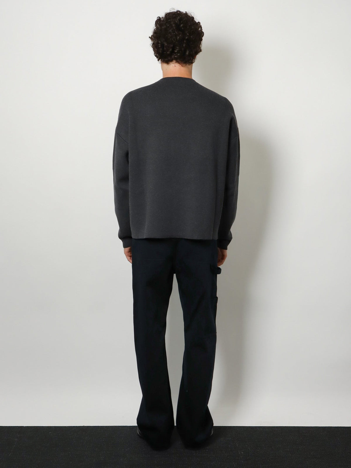 Loewe Men's Anagram Cotton Blend Sweatshirt Grey, view 3