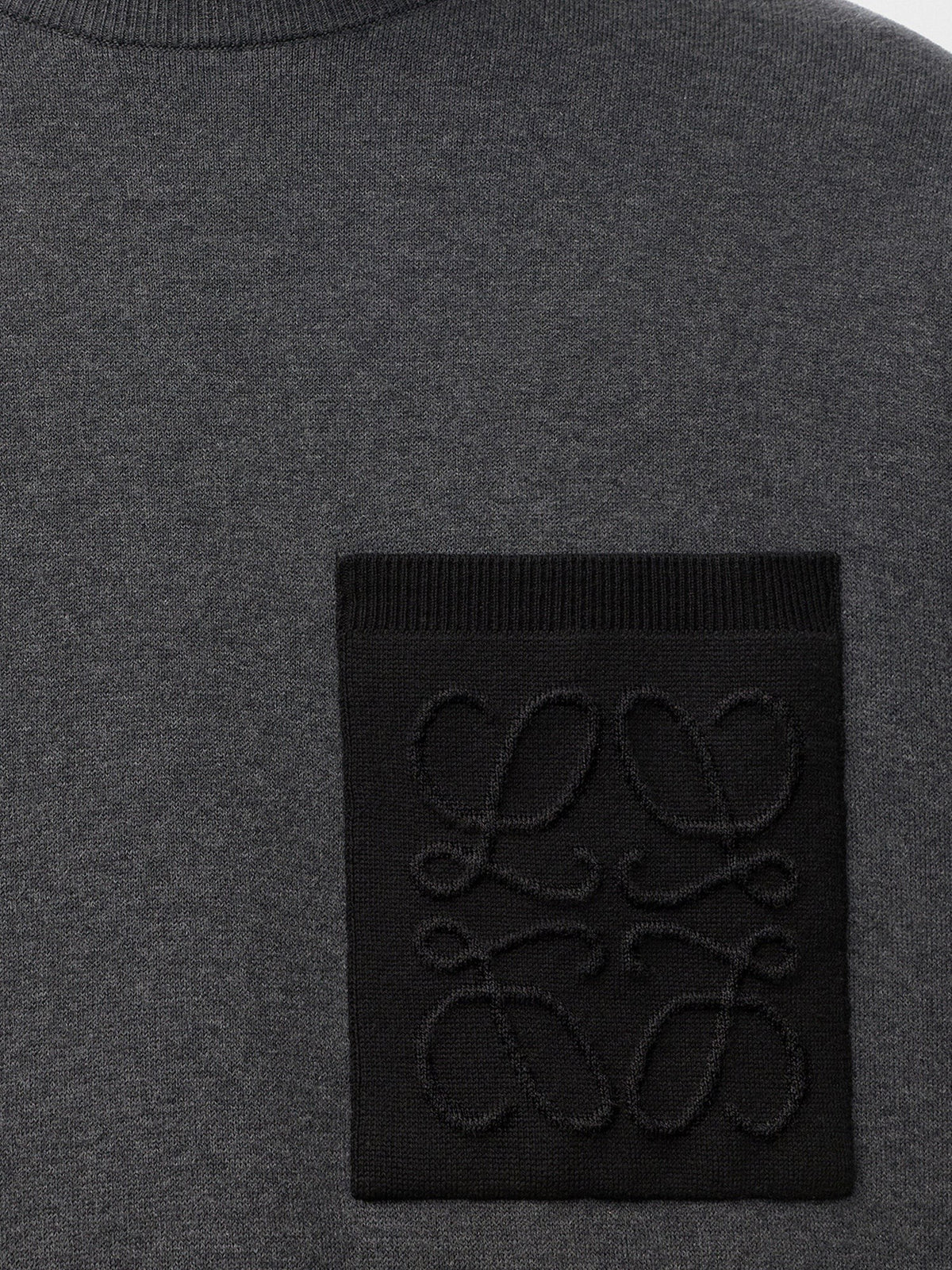 Loewe Men's Anagram Cotton Blend Sweatshirt Grey, view 5