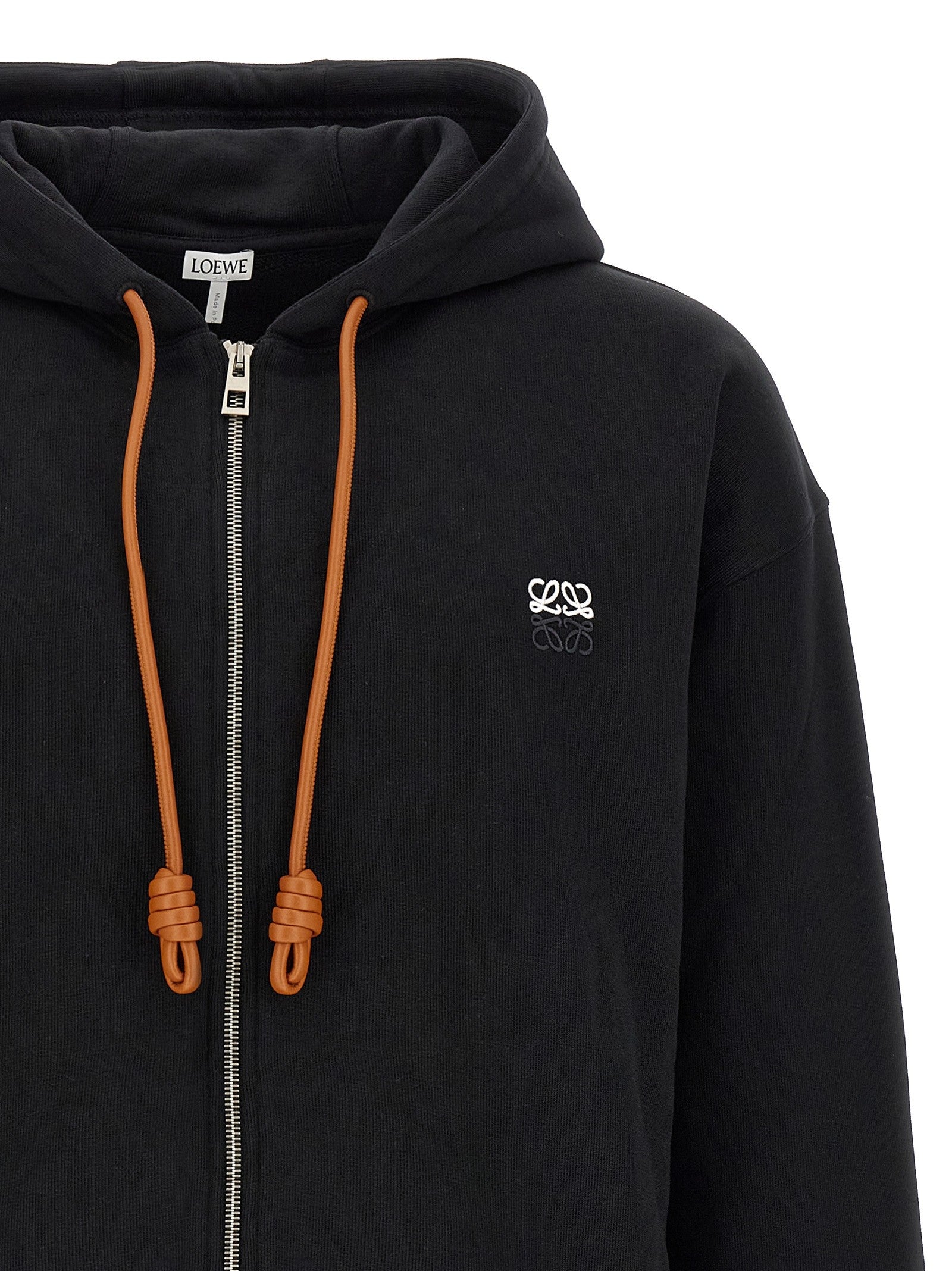 Loewe Anagram Embroidery Hoodie Black