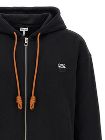 Loewe Anagram Embroidery Hoodie Black