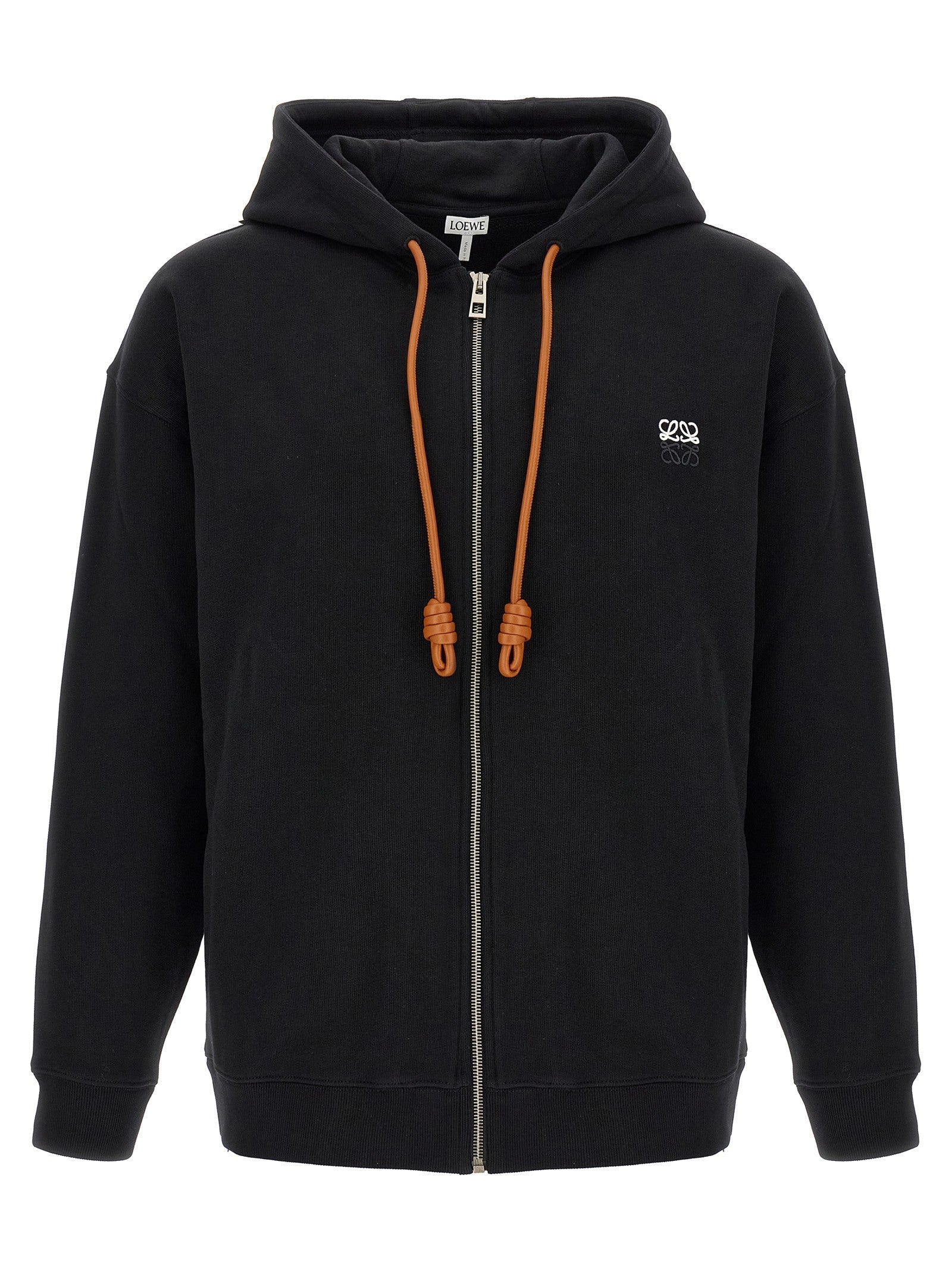 Loewe Anagram Embroidery Hoodie Black
