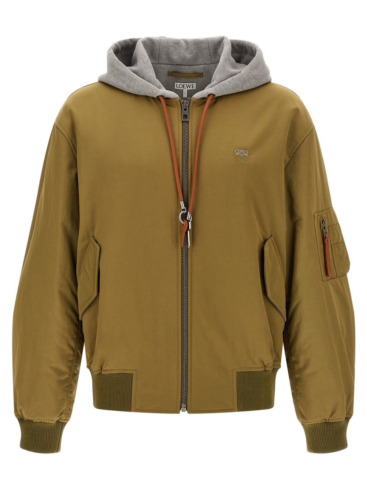 Loewe Anagram Keychain Bomber Jacket Green