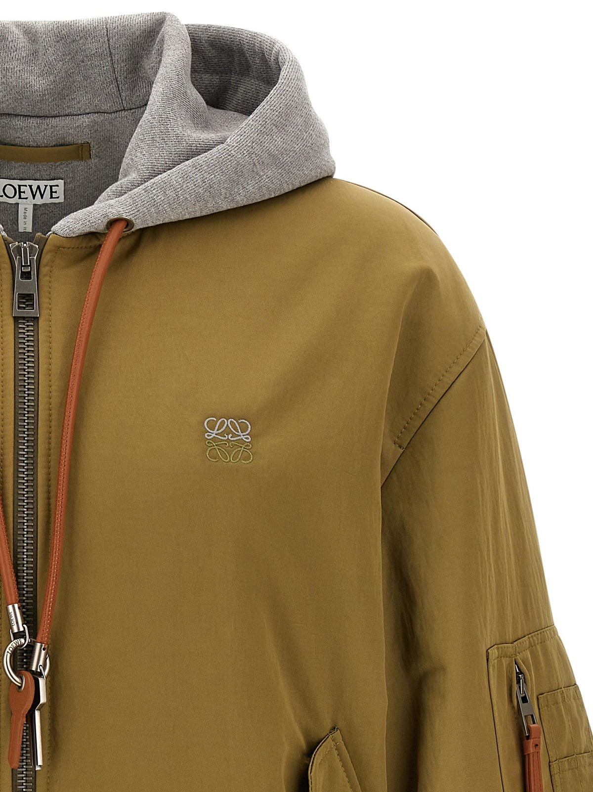 Loewe Anagram Keychain Bomber Jacket Green, view 3