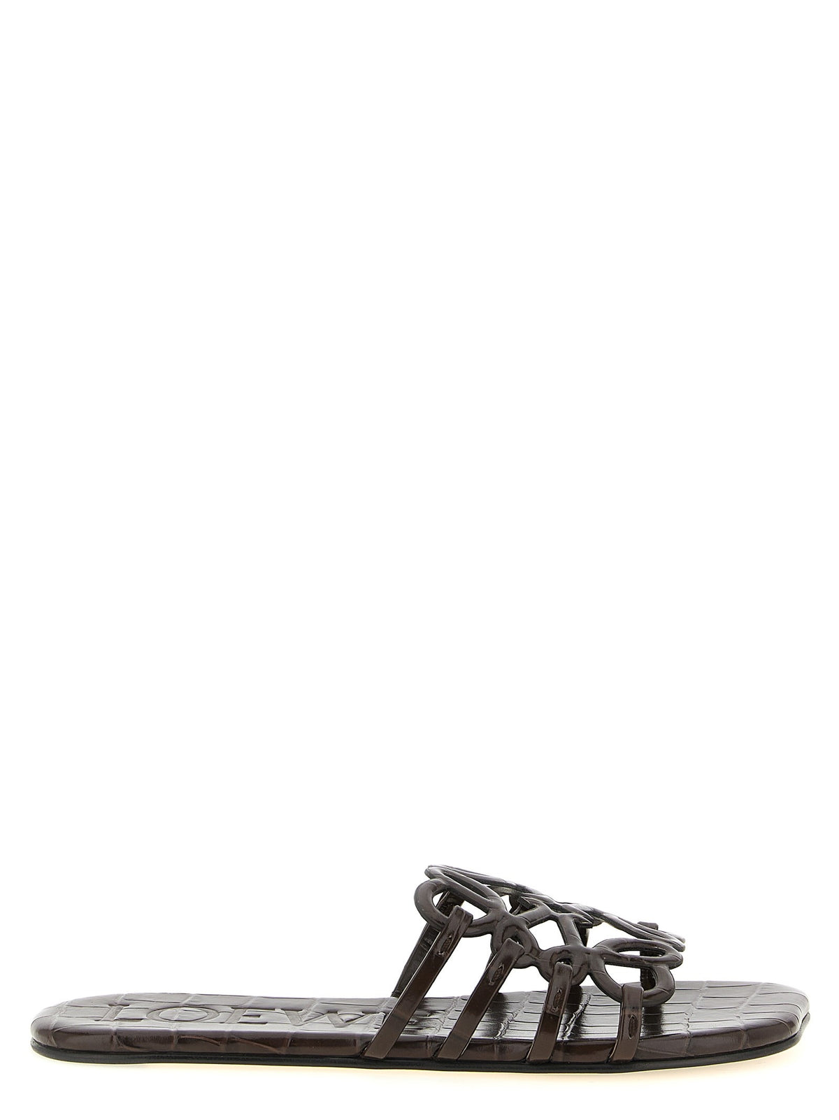 Loewe Anagram Petal Slides Brown