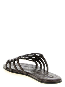 Loewe Anagram Petal Slides Brown