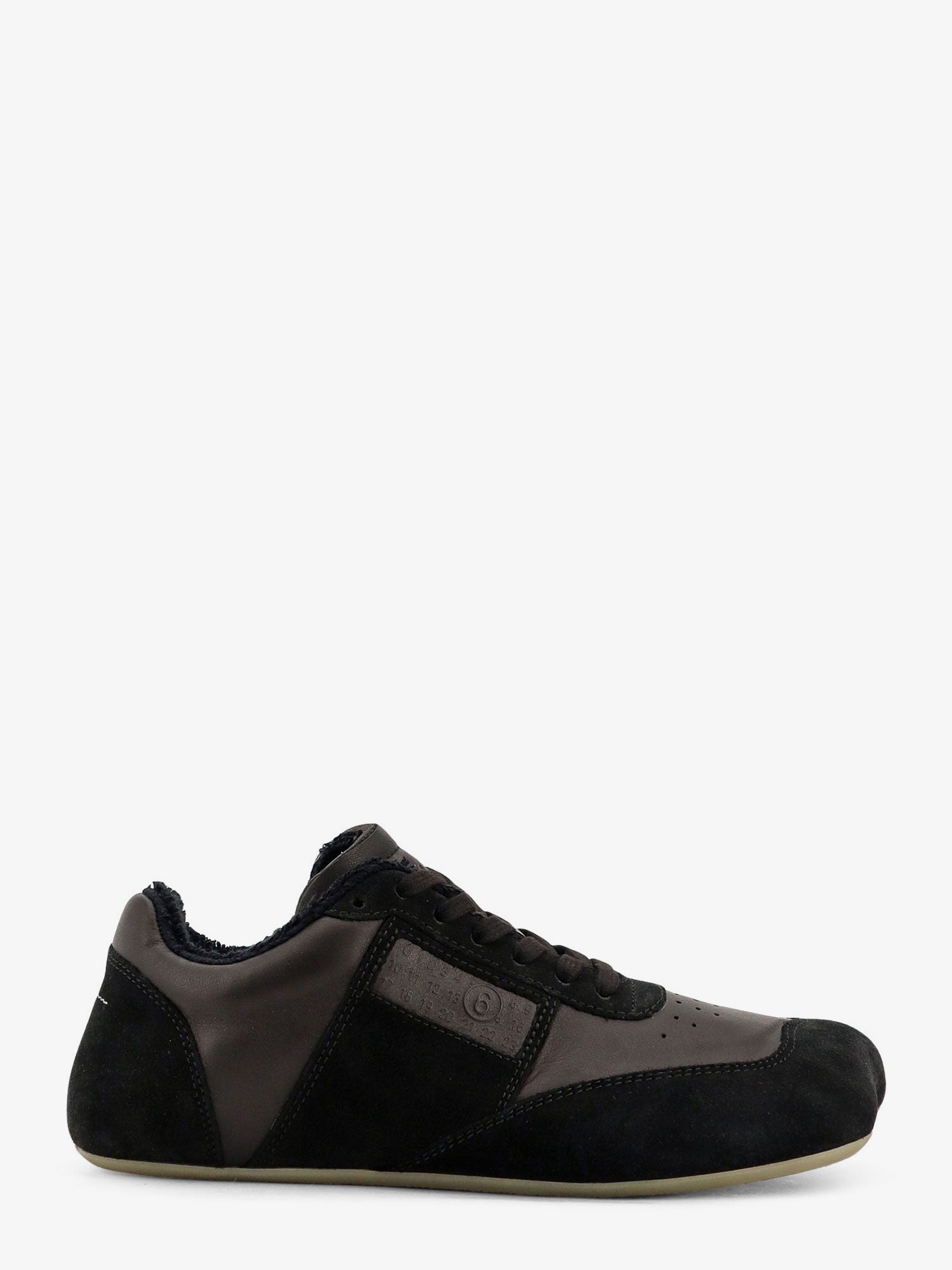 MM6 Maison Margiela Men's Anatomic Suede and Leather Sneakers Black