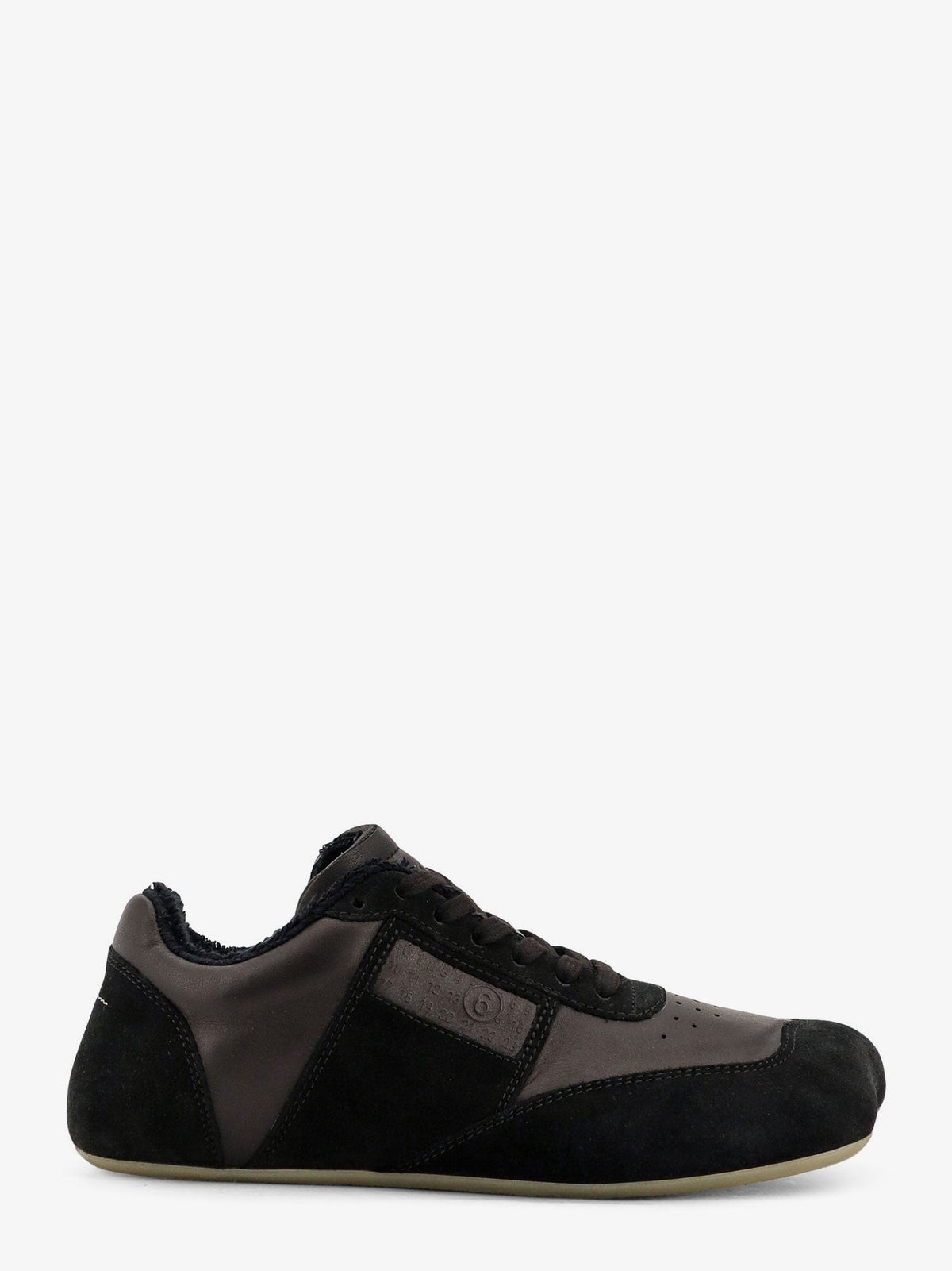 MM6 Maison Margiela Men's Anatomic Suede and Leather Sneakers Black