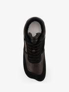 MM6 Maison Margiela Men's Anatomic Suede and Leather Sneakers Black, view 5