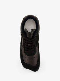 MM6 Maison Margiela Men's Anatomic Suede and Leather Sneakers Black