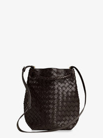 Bottega Veneta Women's Andiamo Bucket Leather Crossbody Bag Brown