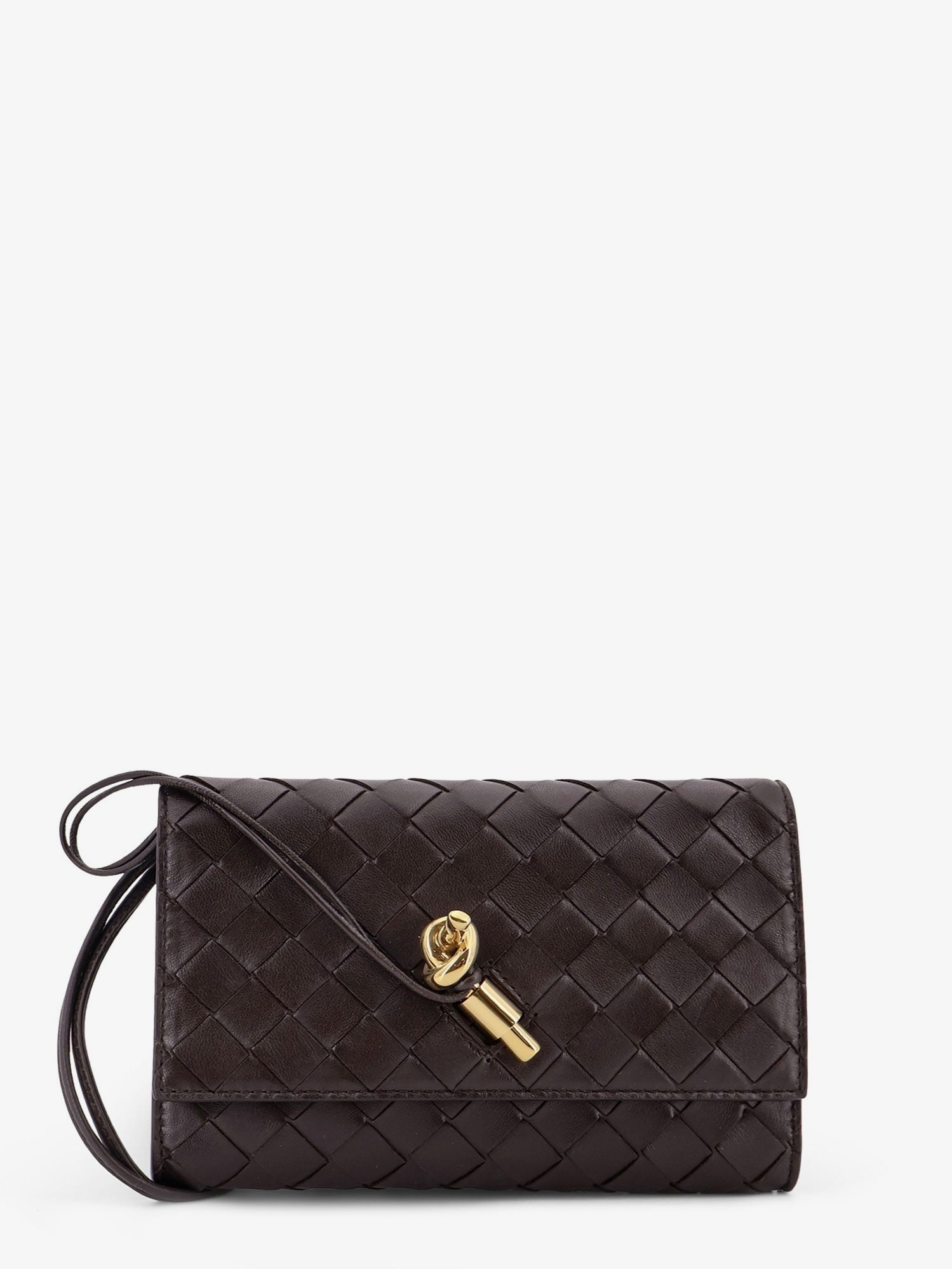 Bottega Veneta Women's Andiamo Crossbody Bag Brown