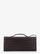 Bottega Veneta Women's Andiamo Leather Clutch Brown