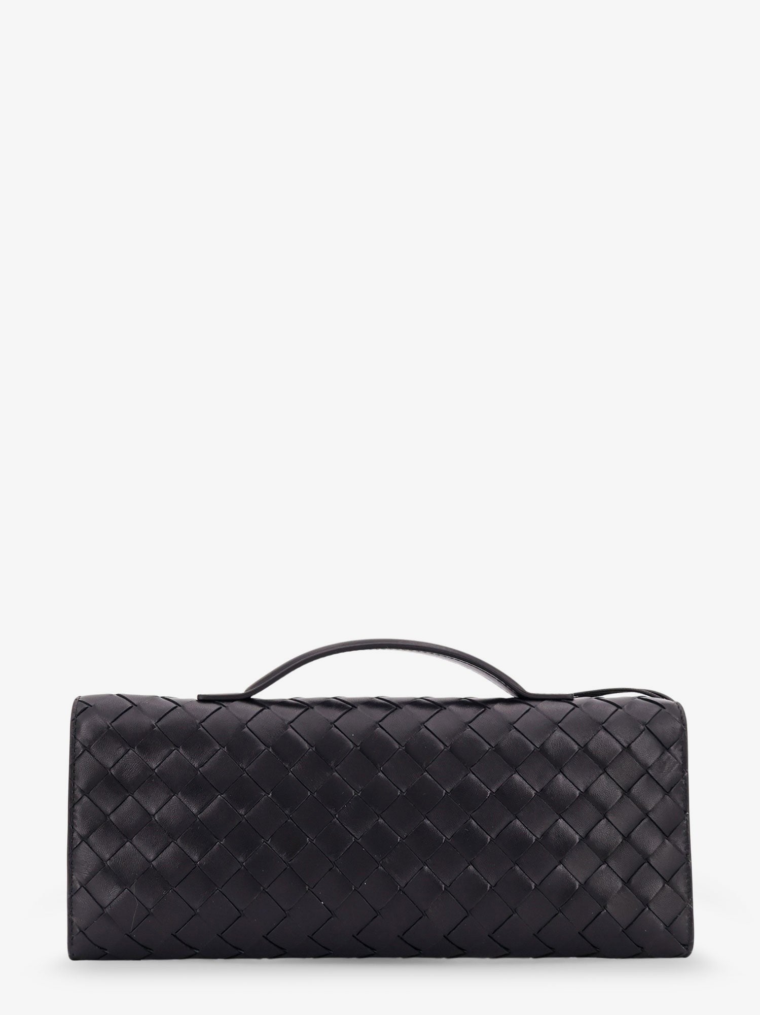 Bottega Veneta Women's Andiamo Leather Clutch Black