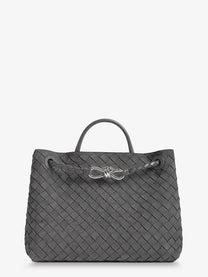Bottega Veneta Women's Andiamo Medium Suede Handbag Grey