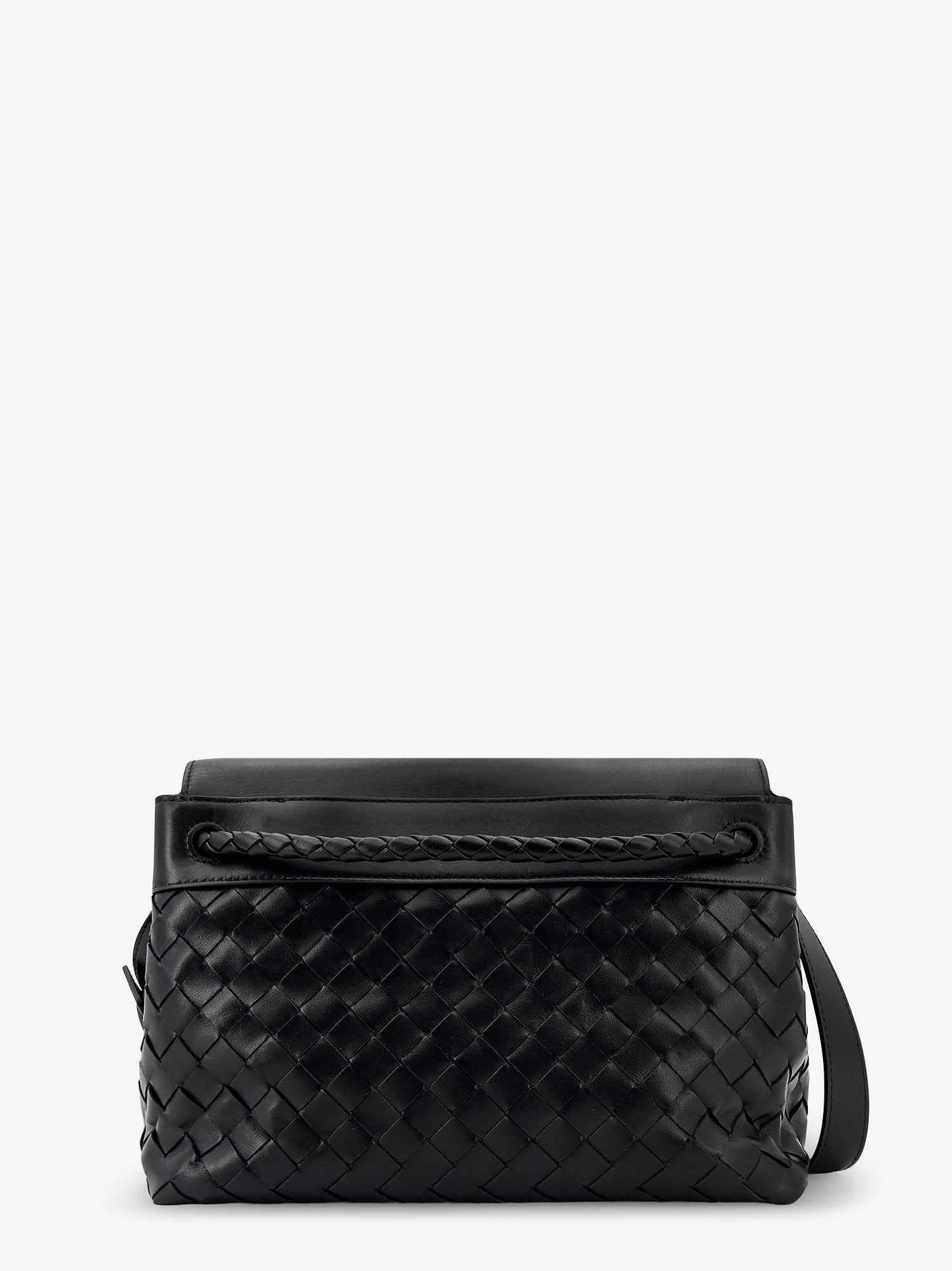 Andiamo Messenger Leather Bag With Intrecciato Motif