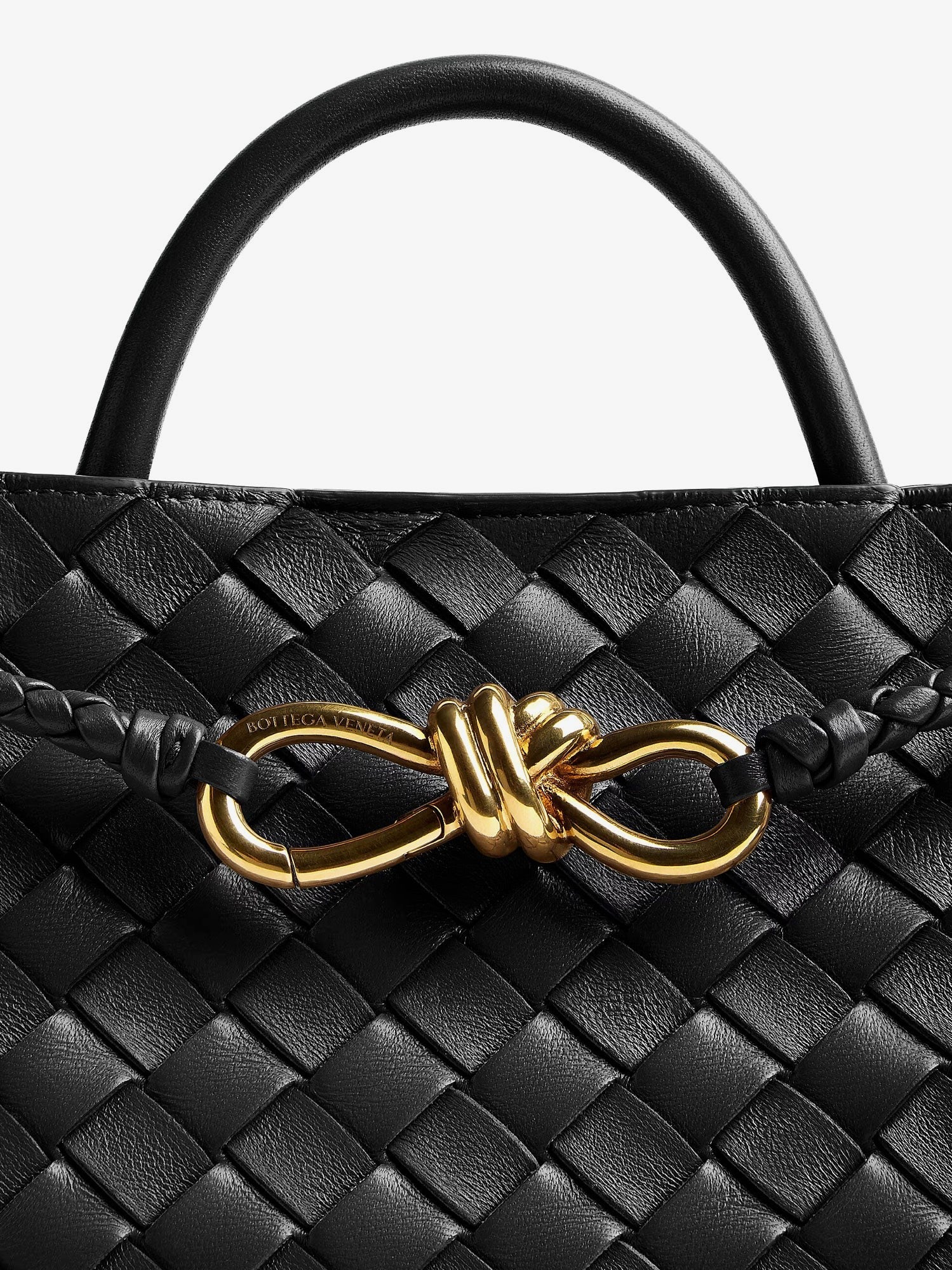 Bottega Veneta Women's Andiamo Small Leather Crossbody Bag Black