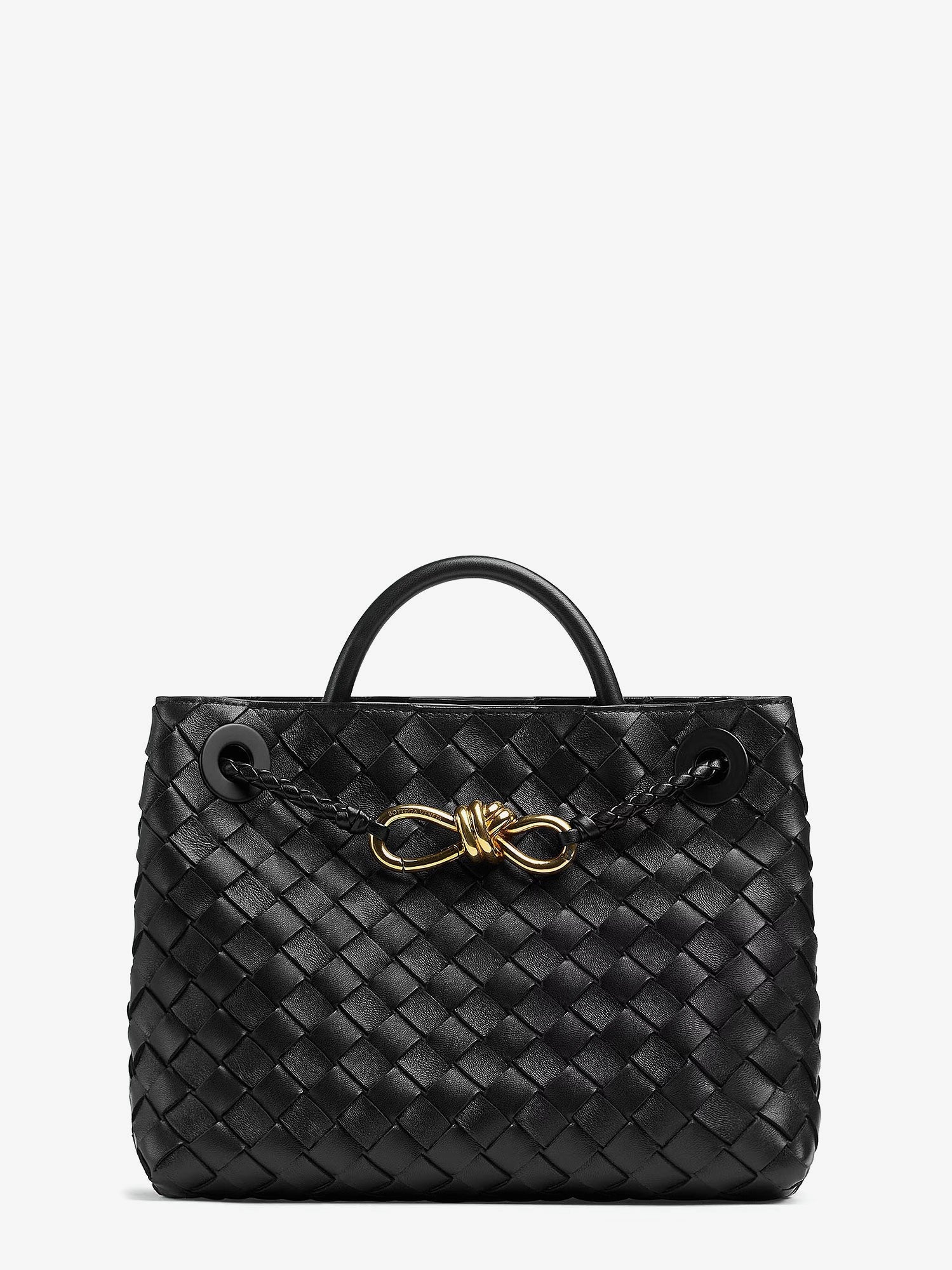 Bottega Veneta Women's Andiamo Small Leather Crossbody Bag Black