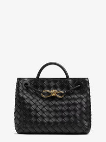 Bottega Veneta Women's Andiamo Small Leather Crossbody Bag Black