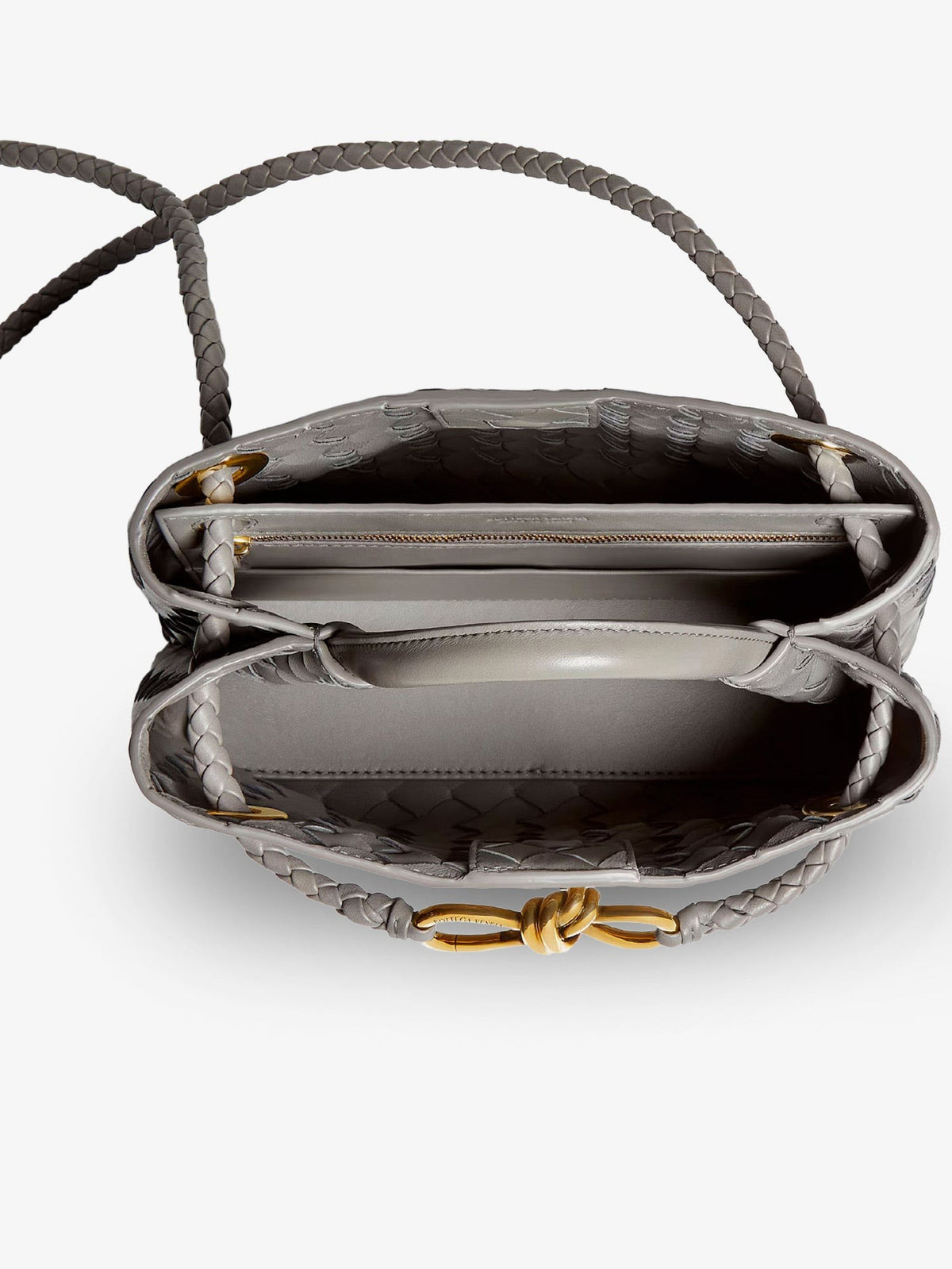 Bottega Veneta Women's Andiamo Small Leather Crossbody Bag BASALT-MB-BASALT