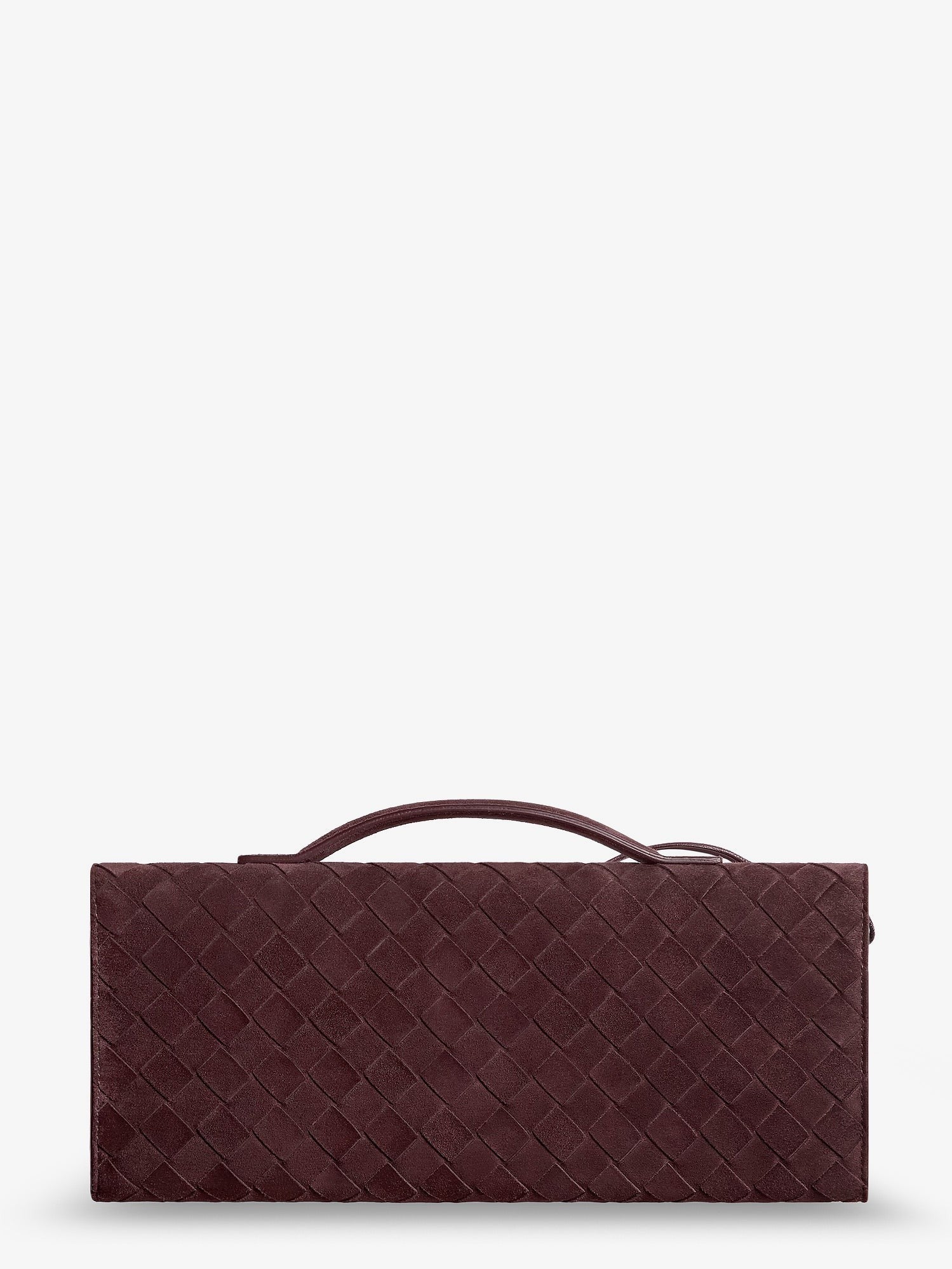 Bottega Veneta Women's Andiamo Suede Clutch DEEP MAHOGANY-M B