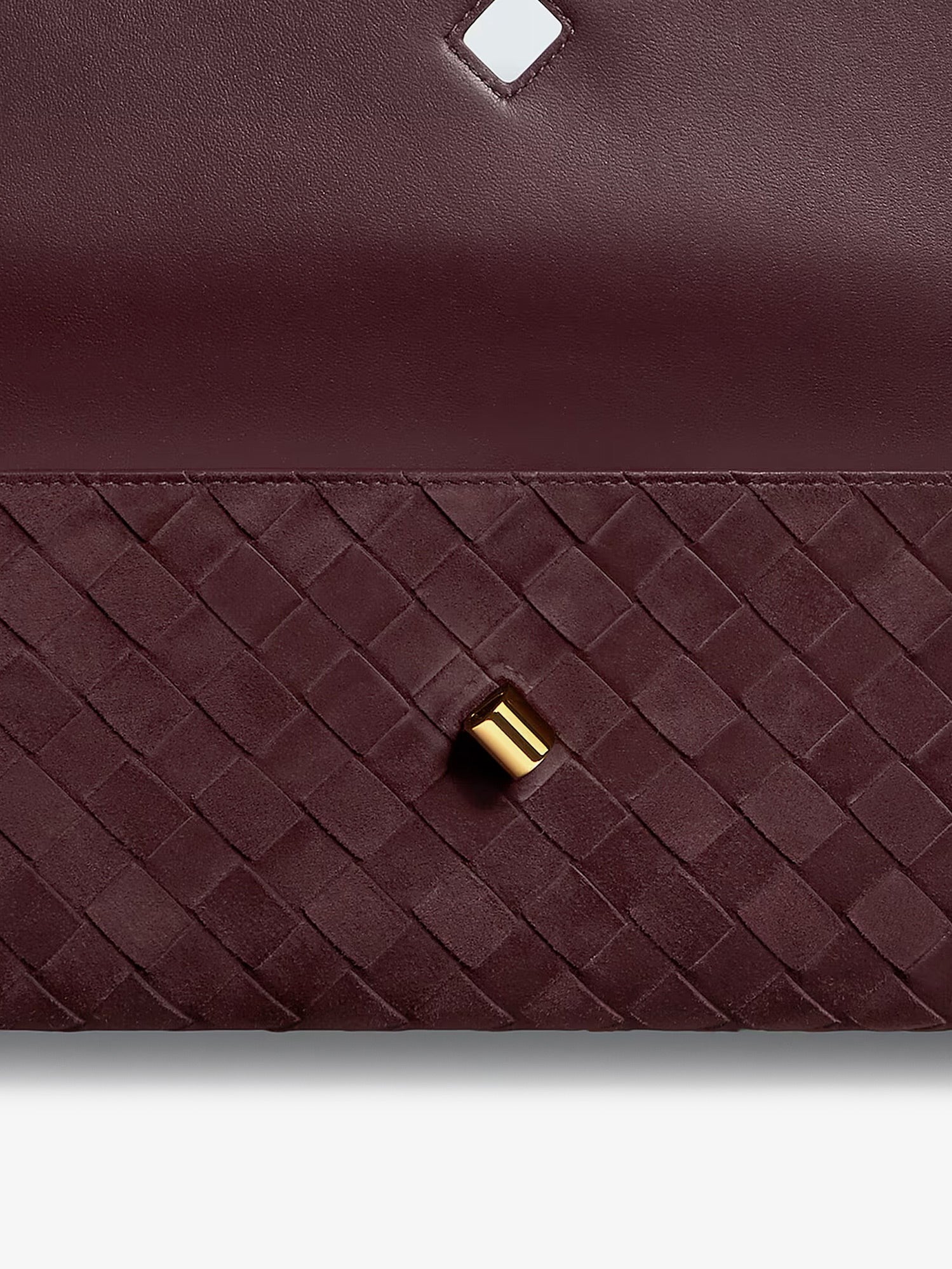 Bottega Veneta Women's Andiamo Suede Clutch DEEP MAHOGANY-M B